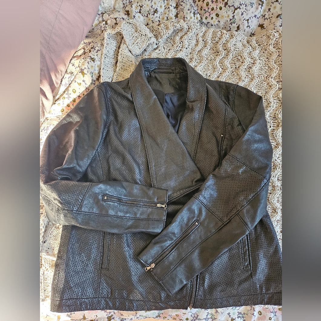 Anne Klein Biker Style Leather Jacket/ Nwot